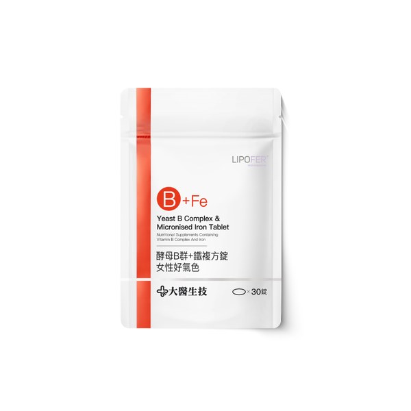 大醫生技 酵母B群＋鐵複方錠 30錠 3入組